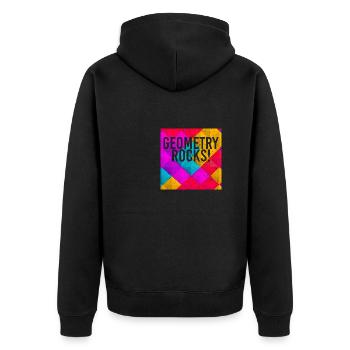 Geometry Rocks drôle de professeur de mathématiques - Veste à capuche bio Premium Unisexe - noir - Dos - Nico (187cm)