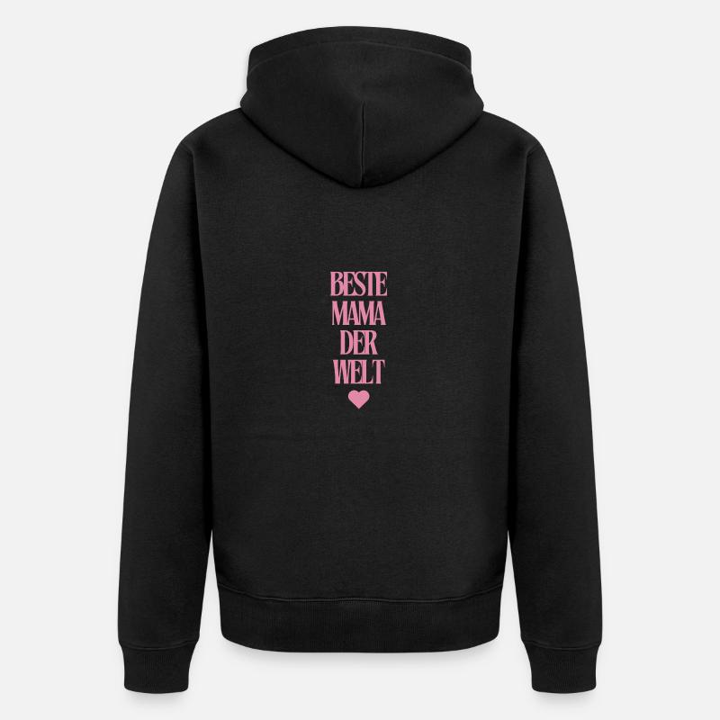 Meilleure maman du monde - Veste à capuche bio Premium Unisexe - noir