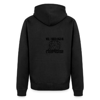 RPG roulé haut sur le charisme drôle de sorcière - Veste à capuche bio Premium Unisexe - noir - Dos - Nico (187cm)