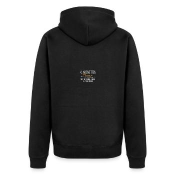 Coole Klarinetten Mama - Unisex Premium Bio Zip Hoodie - Schwarz - Hinten - Nico (187cm)
