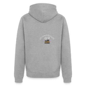 Science des centrales nucléaires préférées - Veste à capuche bio Premium Unisexe - gris chiné - Dos - Nico (187cm)