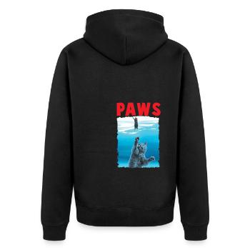 Cat Paws Cats Gift Cat Mom Cat Dad Movie - Unisex Premium Organic Zip Hoodie - black - Back - Nico (187cm)