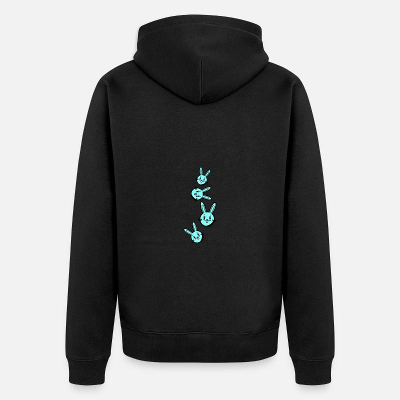 Lapin symbole de Pâques - Veste à capuche bio Premium Unisexe - noir