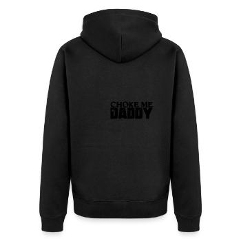 BDSM Choke Me Daddy Fetish - Veste à capuche bio Premium Unisexe - noir - Dos - Nico (187cm)