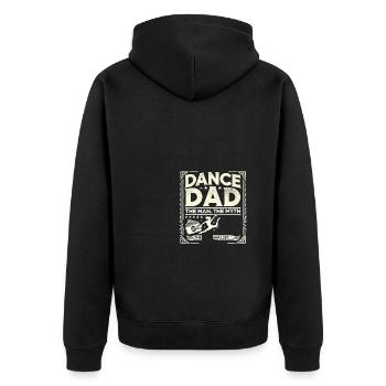 Dance Dad Der Mann Der Mythos Der Geldbeutel - Unisex Premium Bio Zip Hoodie - Schwarz - Hinten - Nico (187cm)