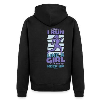Running Jogging Sport Race Training Gift - Veste à capuche bio Premium Unisexe - noir - Dos - Nico (187cm)
