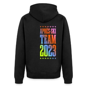 Après-ski 2023 - Unisex Premium Organic Zip Hoodie - black - Back - Nico (187cm)