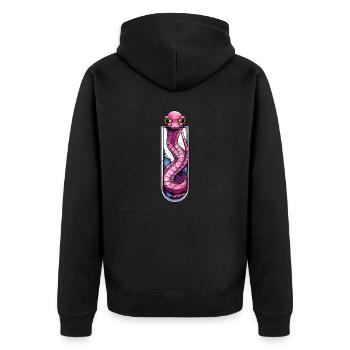 Dessin de tatouage de serpent - Veste à capuche bio Premium Unisexe - noir - Dos - Nico (187cm)