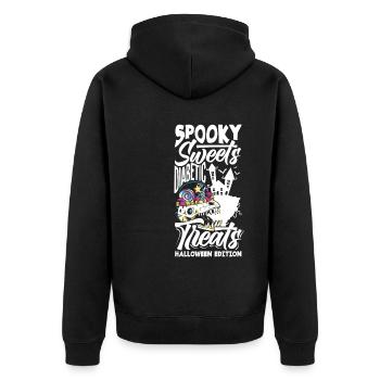 Spooky Sweets Diabetic Treats Halloween Edition - Veste à capuche bio Premium Unisexe - noir - Dos - Nico (187cm)