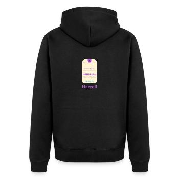Hawaï - Veste à capuche bio Premium Unisexe - noir - Dos - Nico (187cm)