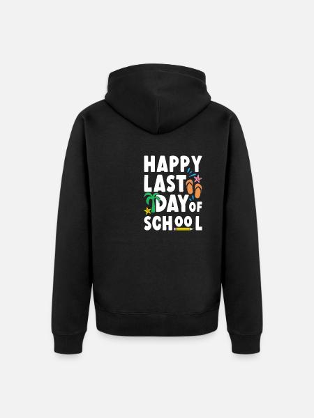 Dernier jour d’école - Veste à capuche bio Premium Unisexe - noir