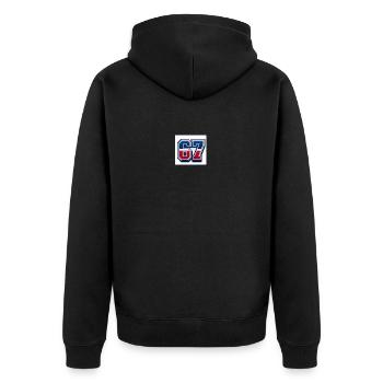 67 Numéro patriotique - Veste à capuche bio Premium Unisexe - noir - Dos - Nico (187cm)