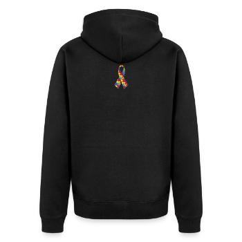 canal de autisme - Veste à capuche bio Premium Unisexe - noir - Dos - Nico (187cm)