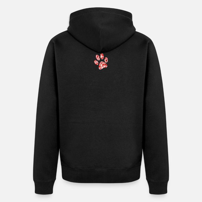 Pfote - Unisex Premium Bio Zip Hoodie - Schwarz