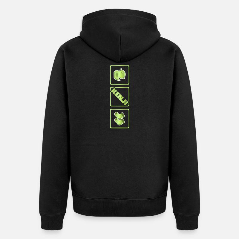 Kenji - Unisex Premium Bio Zip Hoodie - Schwarz