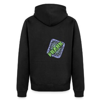 Gift for Frank - Unisex Premium Organic Zip Hoodie - black - Back - Nico (187cm)