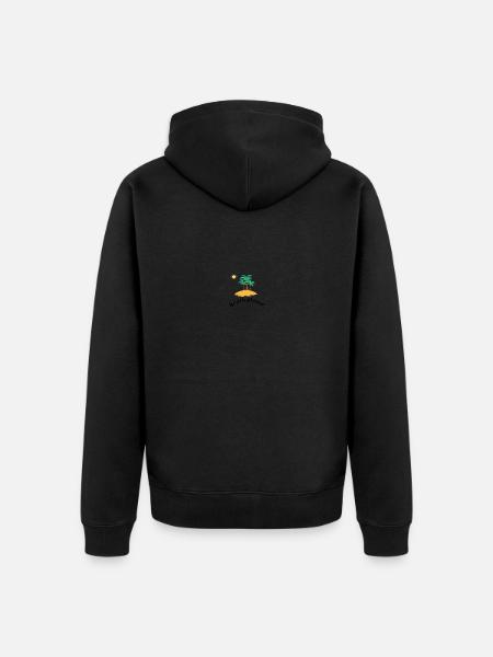 beach 🏖🏖please holiday design - Unisex Premium Organic Zip Hoodie - black