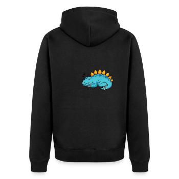 Dino dort mignon idée cadeau dinosaure - Veste à capuche bio Premium Unisexe - noir - Dos - Nico (187cm)