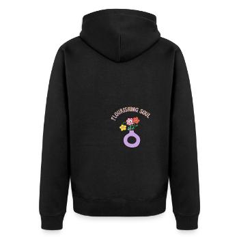 Blooming Beauty - Colorful Bouquet - Unisex Premium Organic Zip Hoodie - black - Back - Nico (187cm)