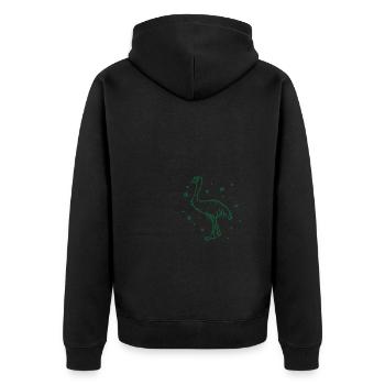 Emu - Unisex Premium Organic Zip Hoodie - black - Back - Nico (187cm)