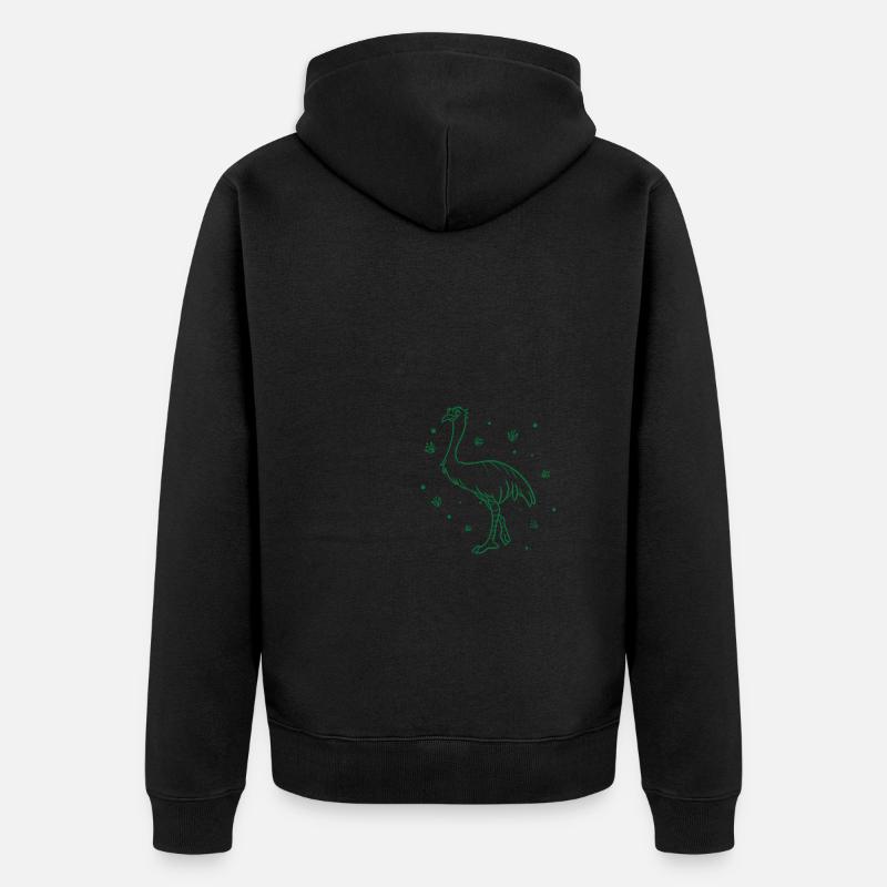 Émeu - Veste à capuche bio Premium Unisexe - noir