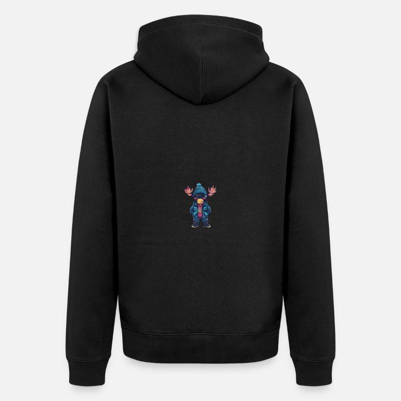 Orignal d’hiver - Veste à capuche bio Premium Unisexe - noir