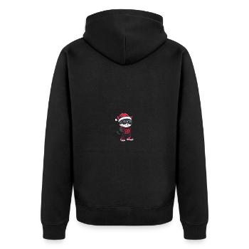 Chat Noël Cool Noël - Veste à capuche bio Premium Unisexe - noir - Dos - Nico (187cm)