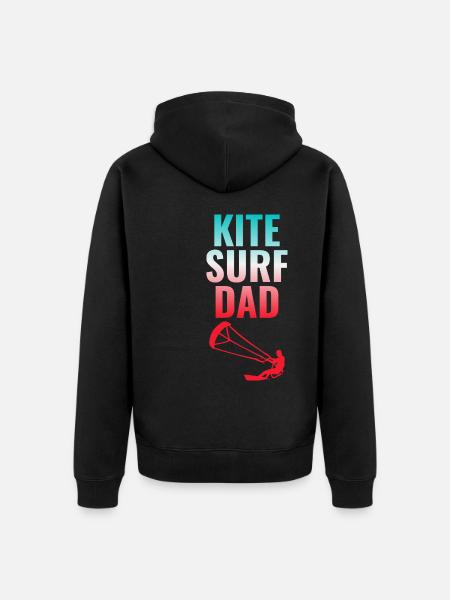Kitesurfing Kiteboarding Kiteboarder Kitesurf Dad - Unisex Premium Organic Zip Hoodie - black