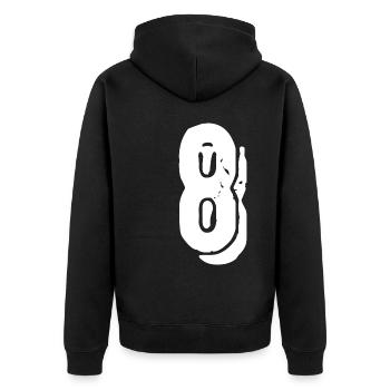 Maillot à 8 chiffres - Veste à capuche bio Premium Unisexe - noir - Dos - Nico (187cm)