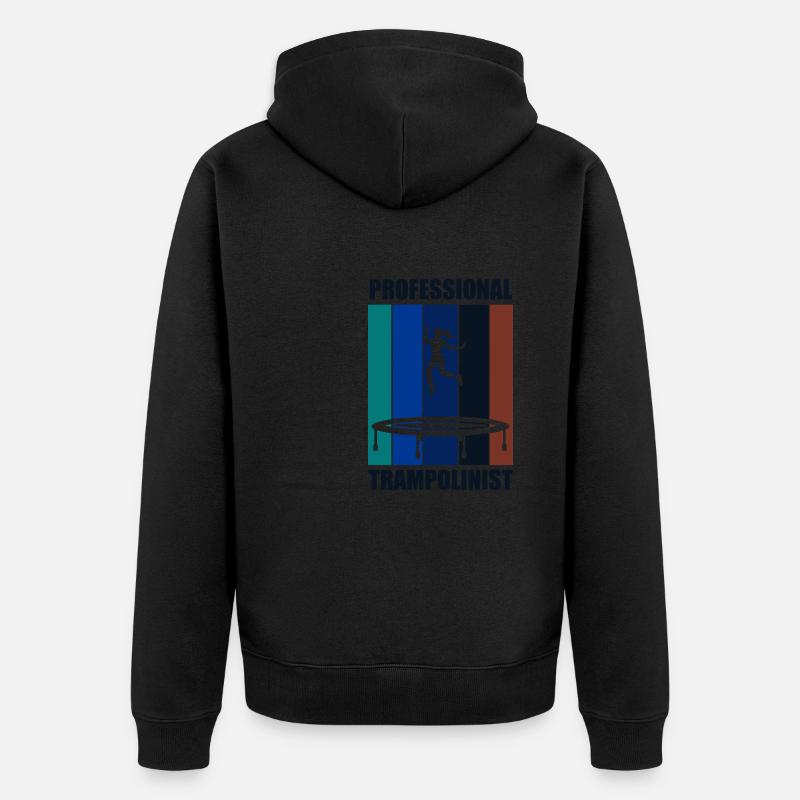 Pull Trampoline professionnel Ironic Saying - Veste à capuche bio Premium Unisexe - noir