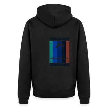 Pull de trampoline Hobby Ironic Saying - Veste à capuche bio Premium Unisexe - noir - Dos - Nico (187cm)