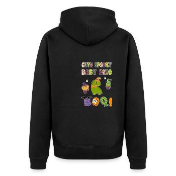Mignon Spooky Baby Dino Halloween Boo 1 - Veste à capuche bio Premium Unisexe - noir - Dos - Nico (187cm)