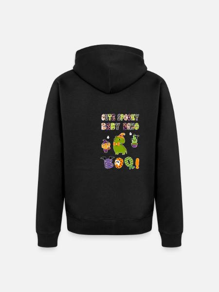 Mignon Spooky Baby Dino Halloween Boo 1 - Veste à capuche bio Premium Unisexe - noir