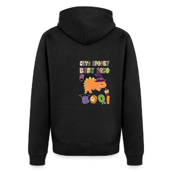 Mignon Spooky Baby Dino Halloween Boo 5 - Veste à capuche bio Premium Unisexe - noir - Dos - Nico (187cm)