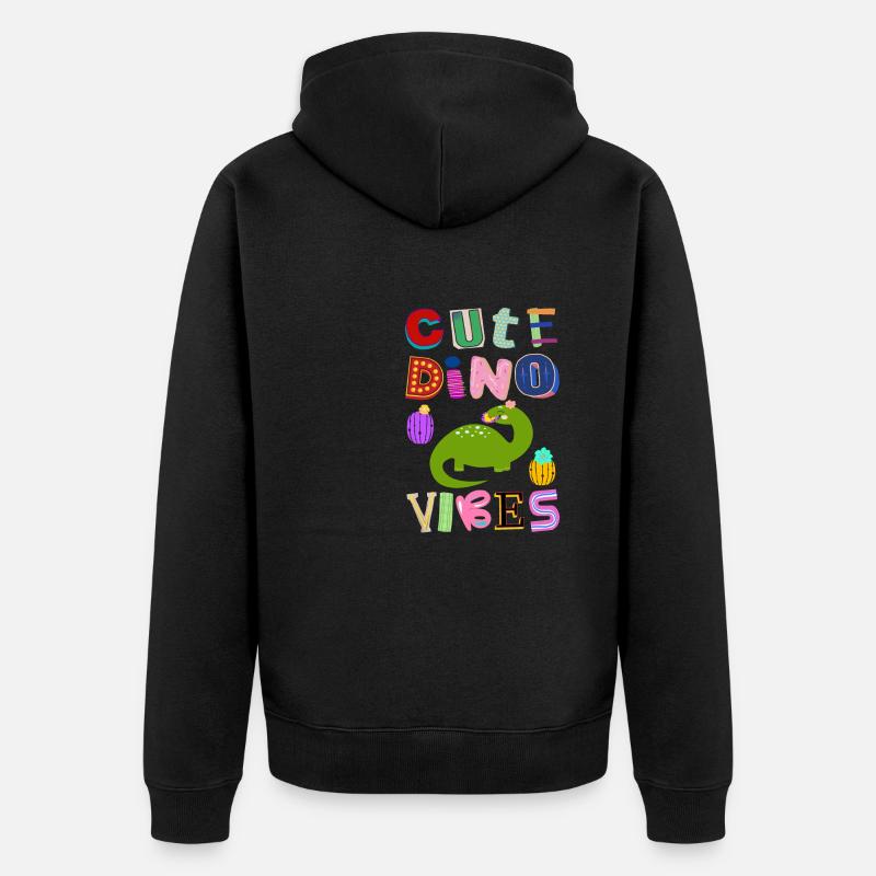 Mignon Dino Vibes 4 - Veste à capuche bio Premium Unisexe - noir
