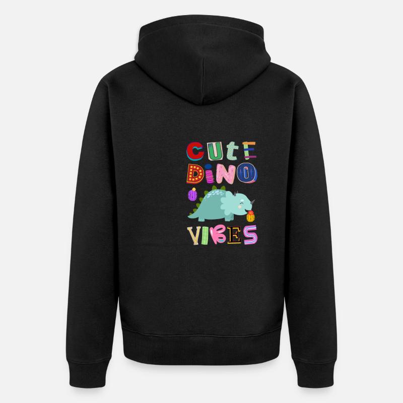 Mignon Dino Vibes n ° 1 - Veste à capuche bio Premium Unisexe - noir