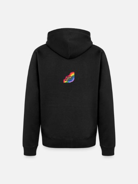 Pride Respekt - Unisex Premium Bio Zip Hoodie - Schwarz