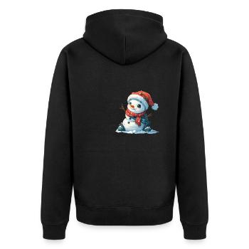 Bonhomme de neige pour les enfants - Veste à capuche bio Premium Unisexe - noir - Dos - Nico (187cm)