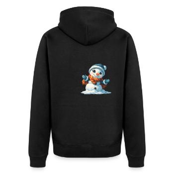 Bonhomme de neige pour les enfants - Veste à capuche bio Premium Unisexe - noir - Dos - Nico (187cm)