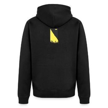 Acid - Unisex Premium Bio Zip Hoodie - Schwarz - Hinten - Nico (187cm)