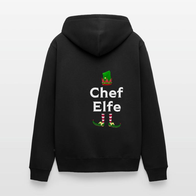 Chef Elfe Chef Elfe Geschenk Unisex Premium Bio Zip Hoodie