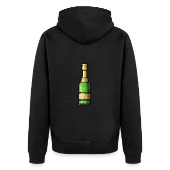 Bottle Pixel Gamer - Unisex Premium Organic Zip Hoodie - black - Back - Nico (187cm)