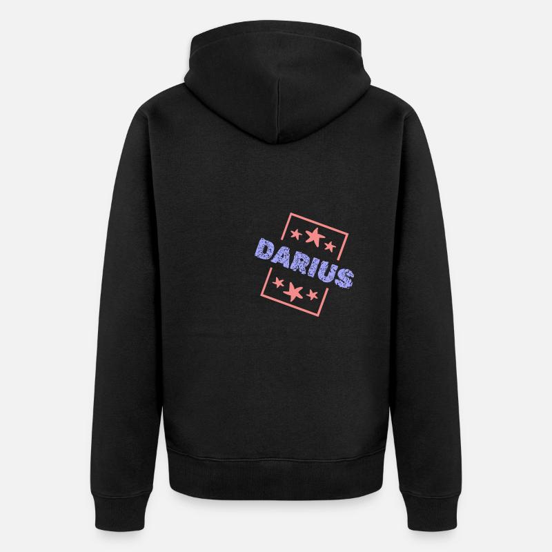 Prénom Darius - Veste à capuche bio Premium Unisexe - noir