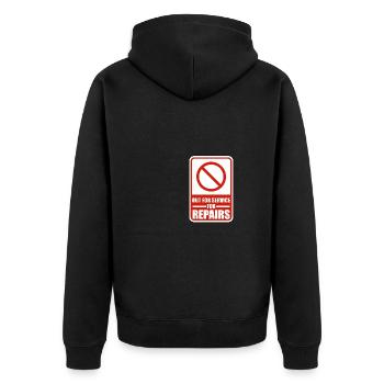 Hors service pour les opérations de réparation Humour - Veste à capuche bio Premium Unisexe - noir - Dos - Nico (187cm)