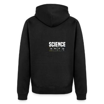 Science Teacher for Teachers - Unisex Premium Organic Zip Hoodie - black - Back - Nico (187cm)