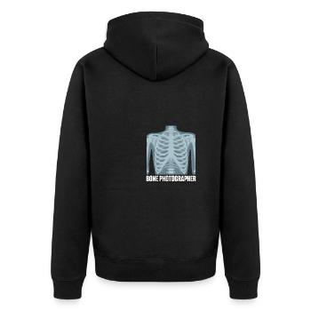 Bone Photographer Radiology X-ray Assistant - Unisex Premium Organic Zip Hoodie - black - Back - Nico (187cm)