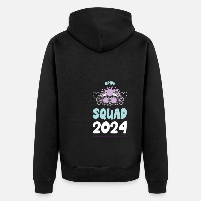 Équipe Bride Squad 2024 - Veste à capuche bio Premium Unisexe - noir