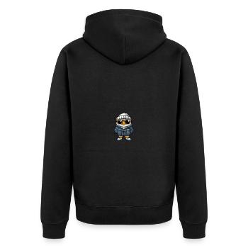 Hibou Hiver - Veste à capuche bio Premium Unisexe - noir - Dos - Nico (187cm)