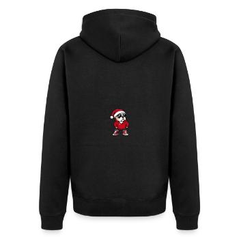 Staffordshire Bull Terrier Chien Noël - Veste à capuche bio Premium Unisexe - noir - Dos - Nico (187cm)