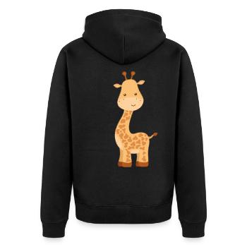 Giraffe Family Mama Baby T-Shirt - Veste à capuche bio Premium Unisexe - noir - Dos - Nico (187cm)